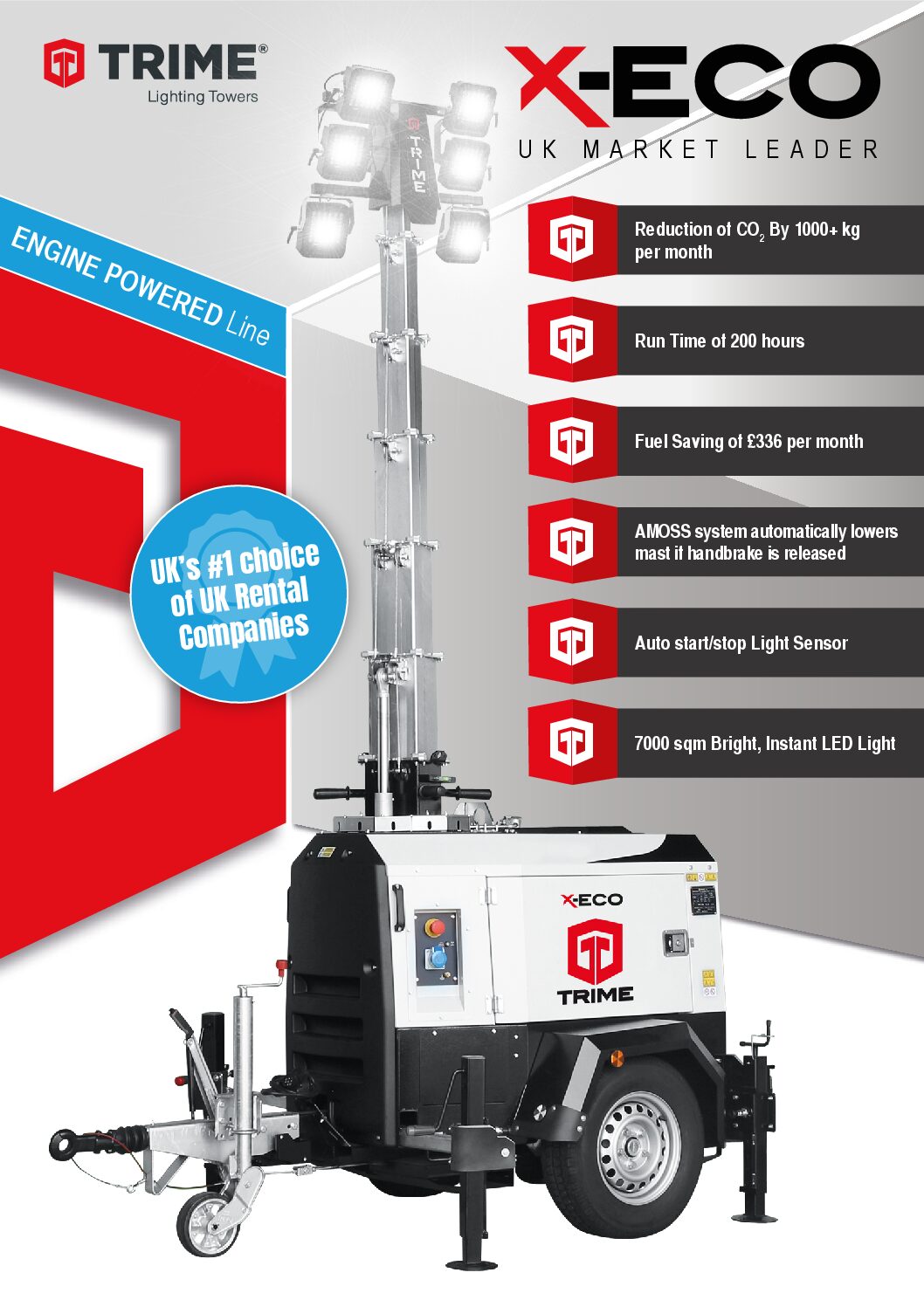 Trime X-Eco 6 x 160W Lighting Tower